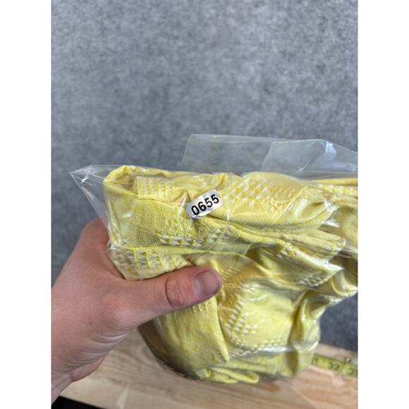 Vintage 70s Bell Bottom Pants Womens S Yellow Paisley Flared Boho Hippie Disco - Picture 9 of 9